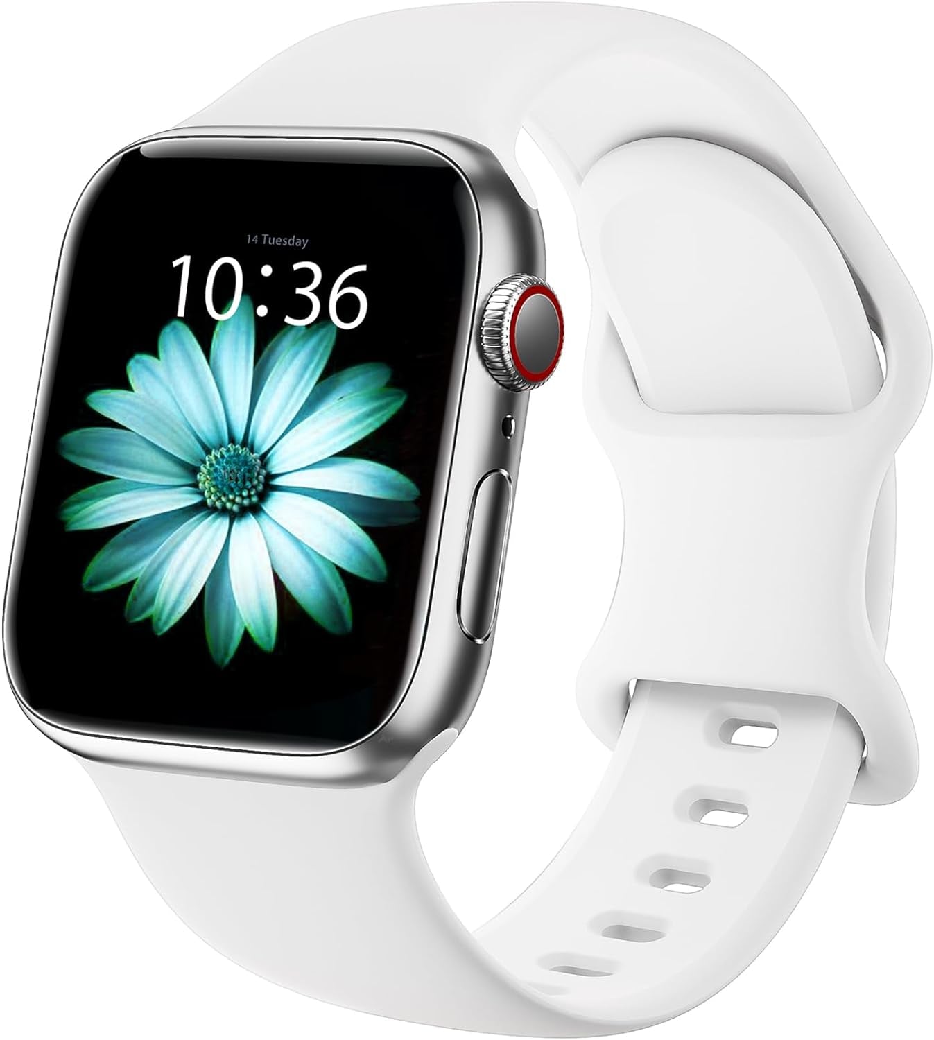 Sport Bands Compatible with Apple Watch Bands 38Mm 40Mm 41Mm 42Mm 44Mm 45Mm 49Mm,Soft Silicone Waterproof Strap for Iwatch Ultra2 Series 9 Ultra 8 7 6 5 4 3 2 1 SE Women Men