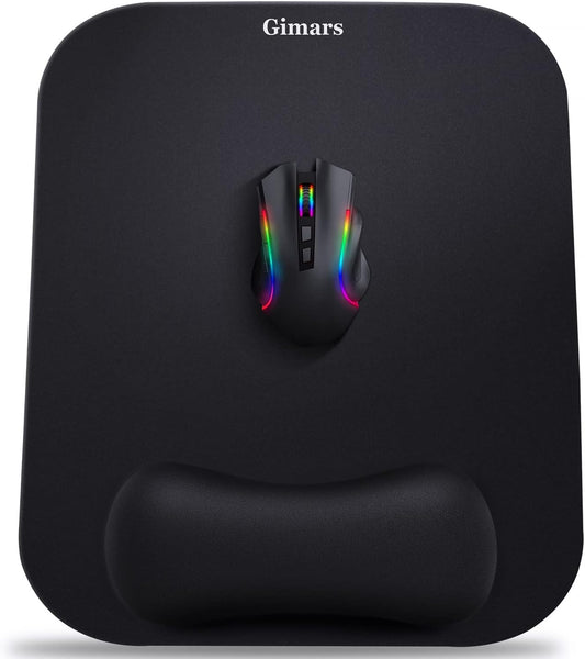 Extra Large Smooth Superfine Fibre Memory Foam Ergonomic Mouse Pad Wrist Rest Support - Mousepad with Nonslip Base for Laptop, Computer, Gaming & Office